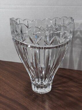 Godinger Shannon 24%Lead Crystal Vase Made In Poland Elegant VTG Olympia Design